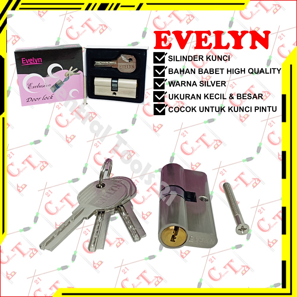 Cylinder Silinder Kunci Pintu Ukuran Kecil Besar Cilinder Anak Kunci Door Lock
