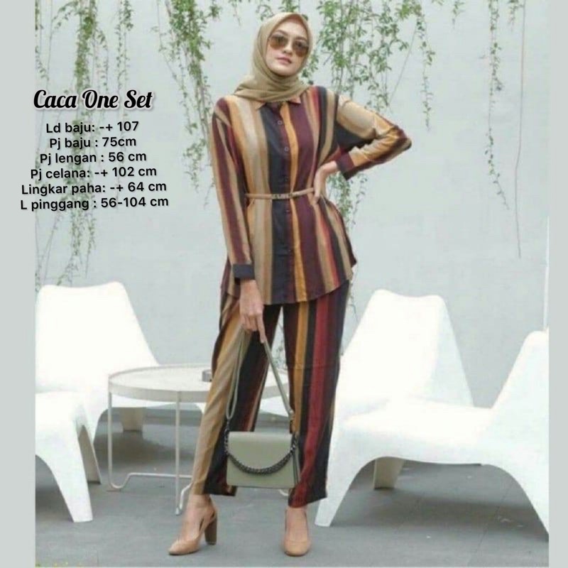 ONE SET RAYON PREMIUM / SETELAN RAYON DAILY ONE SET BAJU SETELAN WANITA-CACA ONE SET