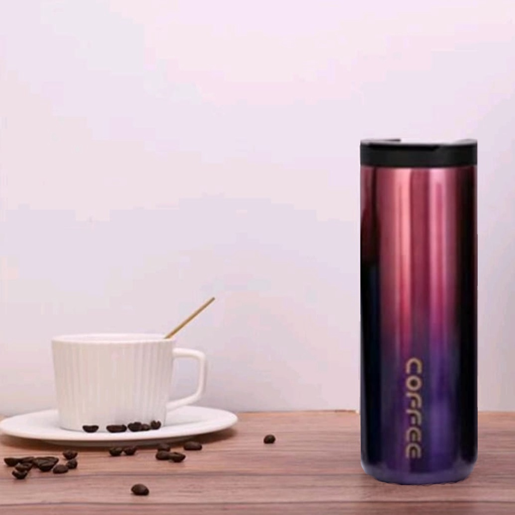 Termos Tumbler Coffee 500ML Design Terbaru Kekinian Mug Botol minum Stainless Steel-Termos Kopi Tahan Lama Vacum Tumbler Coffe Mug High Quality-Thermos Mini Viral Berkualitas Untuk Penyimpanan AirPanas Dan Dingin Tahan 24jam