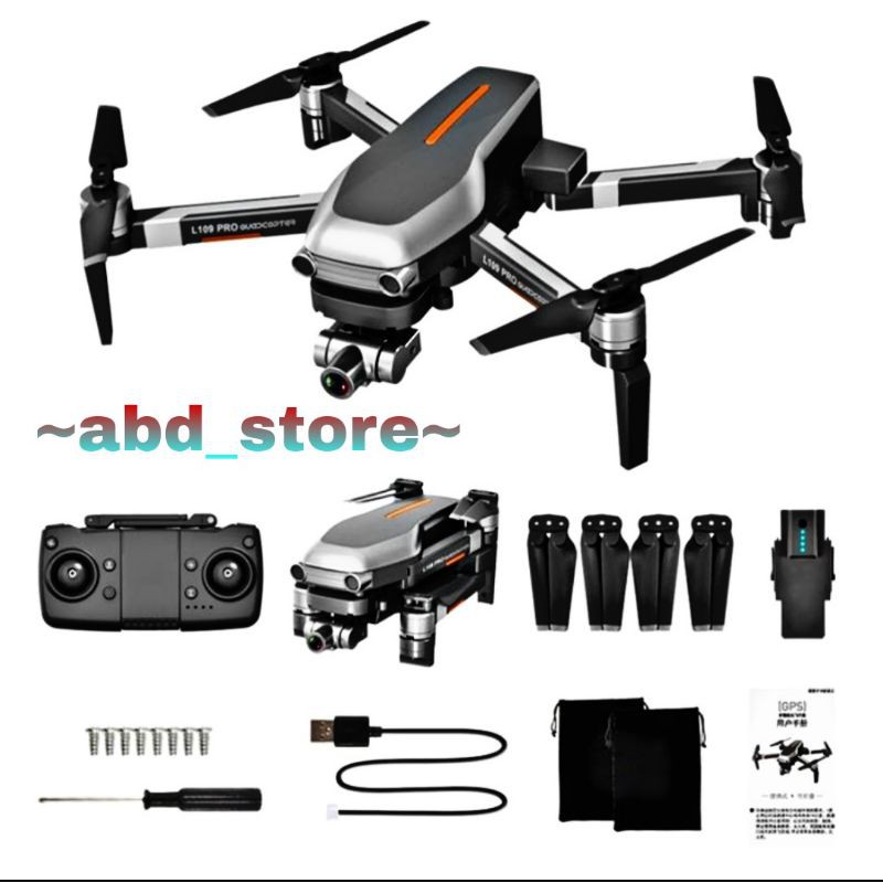 [COD] DRONE GPS MURAH L109 PRO 2axis gimbal kamera 4k bonus tas