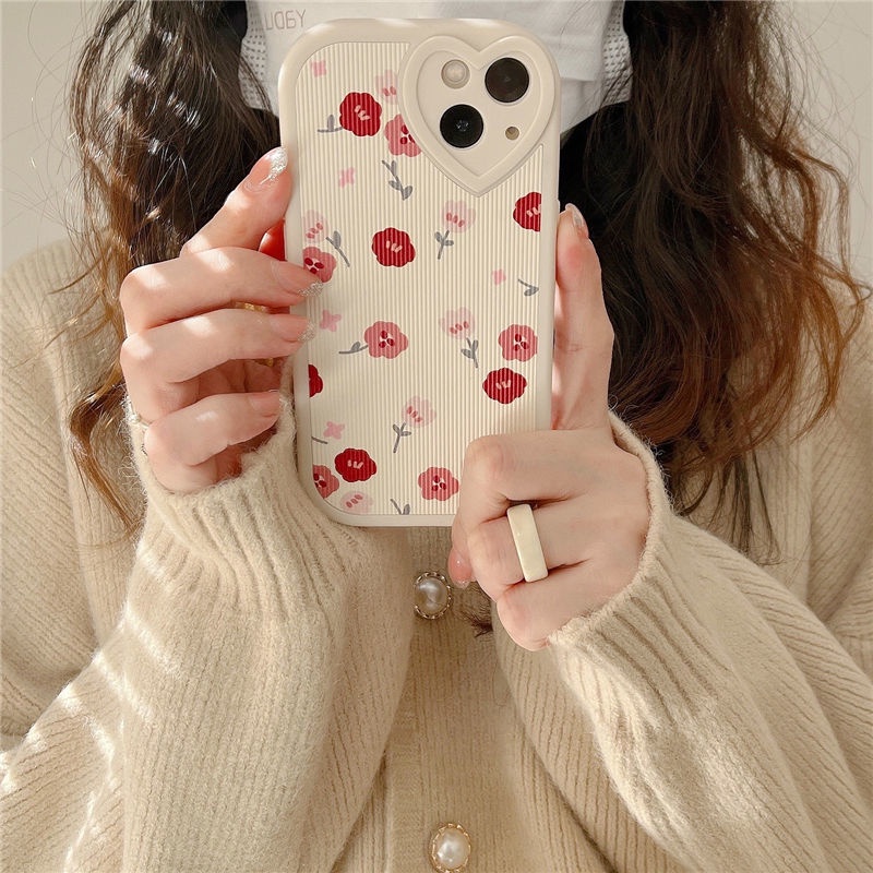 Soft Case Silikon Motif Hati Untuk IPhone 12 13 11 Pro Max X Xs Max Xr 7 8 Plus Hhxh