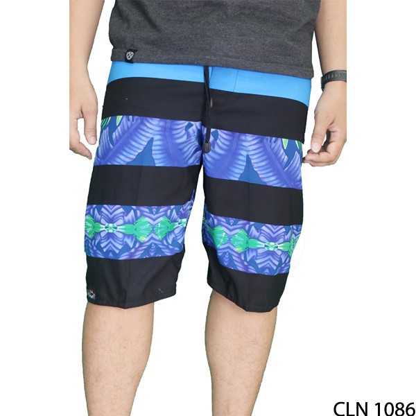 Celana Pendek Pantai Pria Polyester Biru – CLN 1086