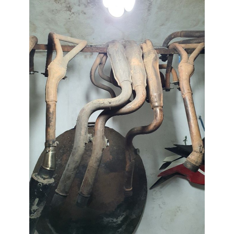header leher knalpot ninja 250 fi z250 injeksi 250cc 4tak heder leheran original ori standar