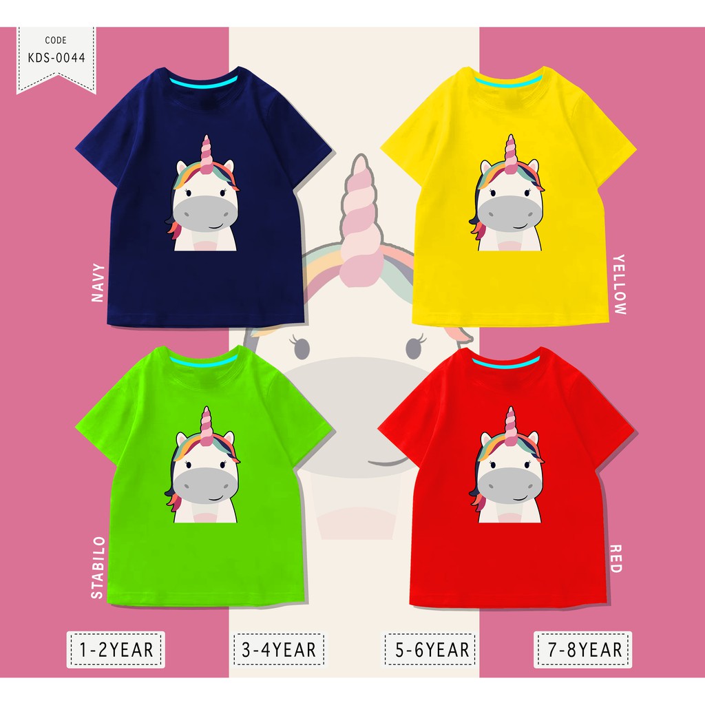 Baju Anak Kuda Lucu / Kaos Distro DTF Anak Laki Laki dan Perempuan / Unisex / Motif