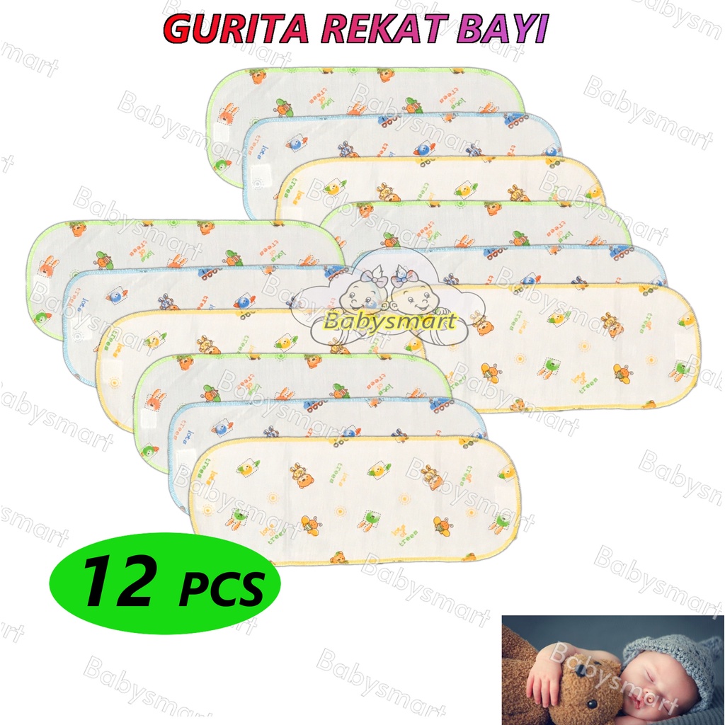 Babysmart - 12 Pcs Gurita/Grito Bayi Rekat / Kretekan Instan SABLON/TABUR