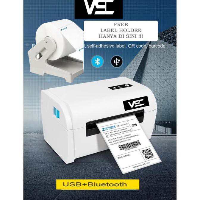 Printer Barcode Thermal/Label Printer 4" Vsc Lp-9200Ub Bluetooth + Usb