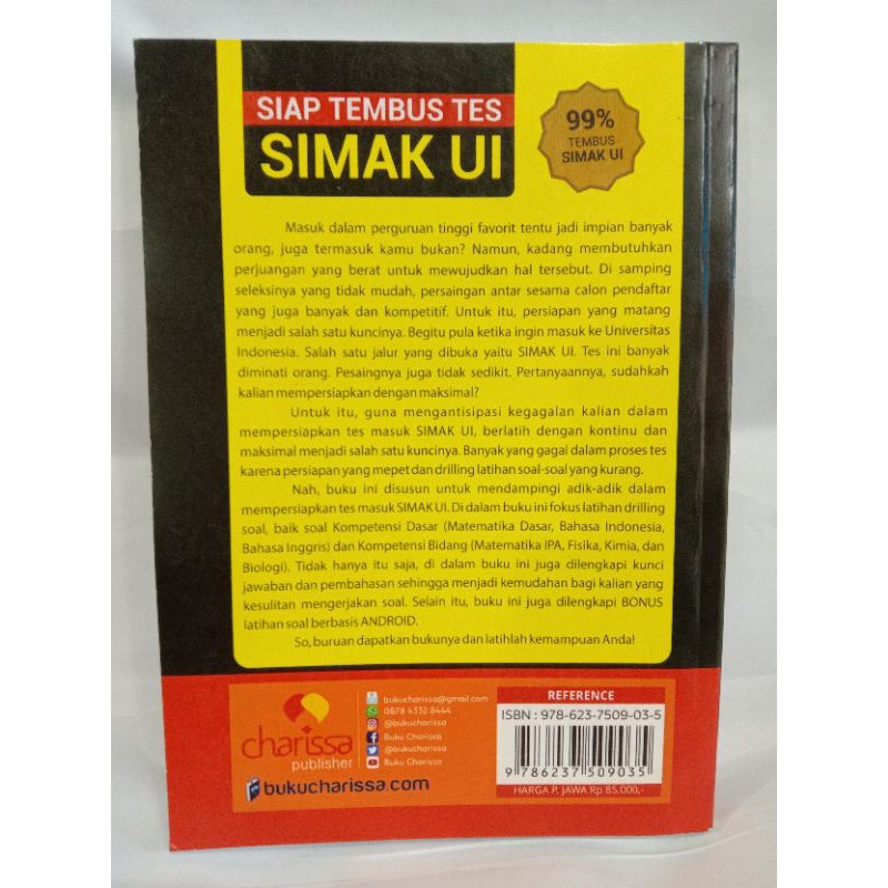 Buku SIAP TEMBUS TES SIMAK UI 2021 - 2022-1