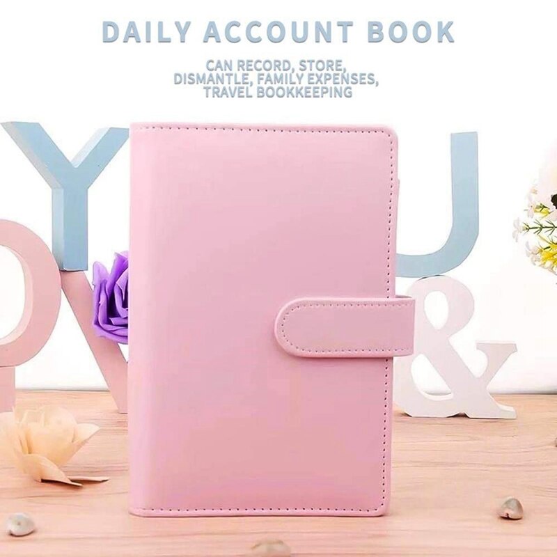 A6 Binder Set Planner Notebook Binder Kantong Penyimpanan Arus Amplop Tagihan dengan 10 Pcs 6 Lubang Pengikat Ritsleting Folder Gratis Label