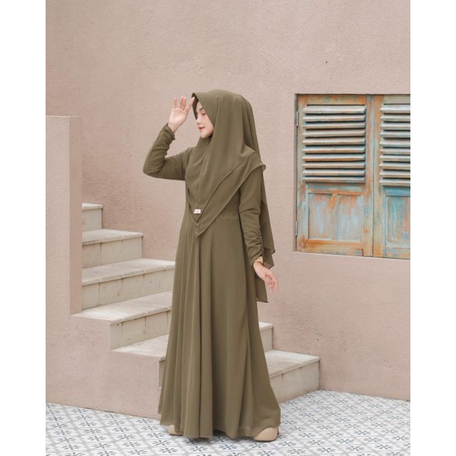 GAMIS SYARI JUMBO JILBAB 2 LAYER UKURAN M L XL XXL XXXL SET MURAH BUSUI POLOS DRESS GAMIS PESTA TERBARU BERKUALITAS PREMIUM PLUS KHIMAR KEKINIAN BAJU GAMIS PESTA BISA SERAGAMAN BIG SIZE TERLARIS LEBARAN FASHION MUSLIM GAMIS KONDANGAN  ( MAYRA SYAR'I)