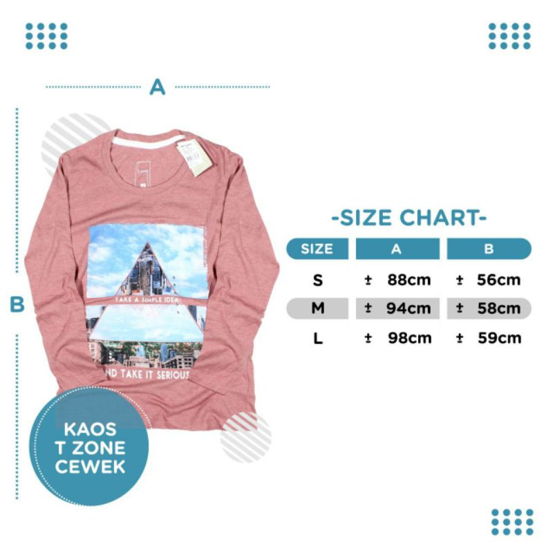 Kaos cewek lengan panjang-kaos cewek t-zone-kaos cewek murah