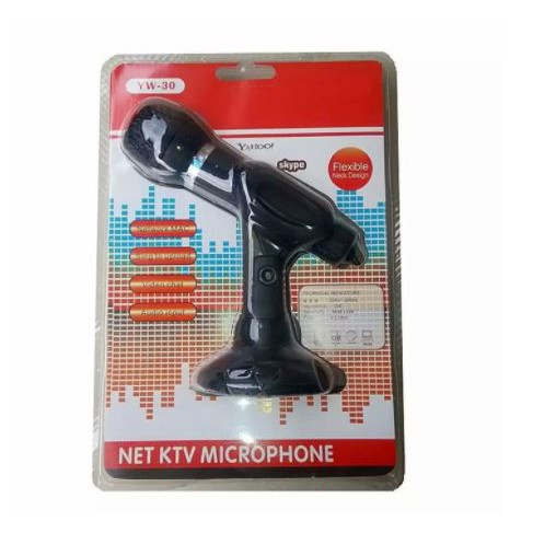 Microphone m-tech wired aux 3.5mm with stand for laptop pc macbook yw-30 yw30 - mic mini