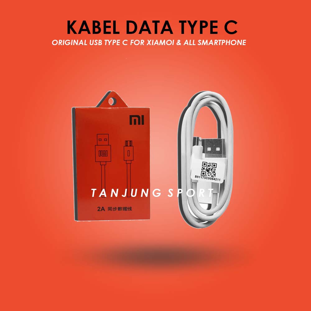 Kabel Data Xiaomi Type C Original Xiaomi Redmi 8 / Redmi 9 / Redmi Note 7 / Redmi Note 8