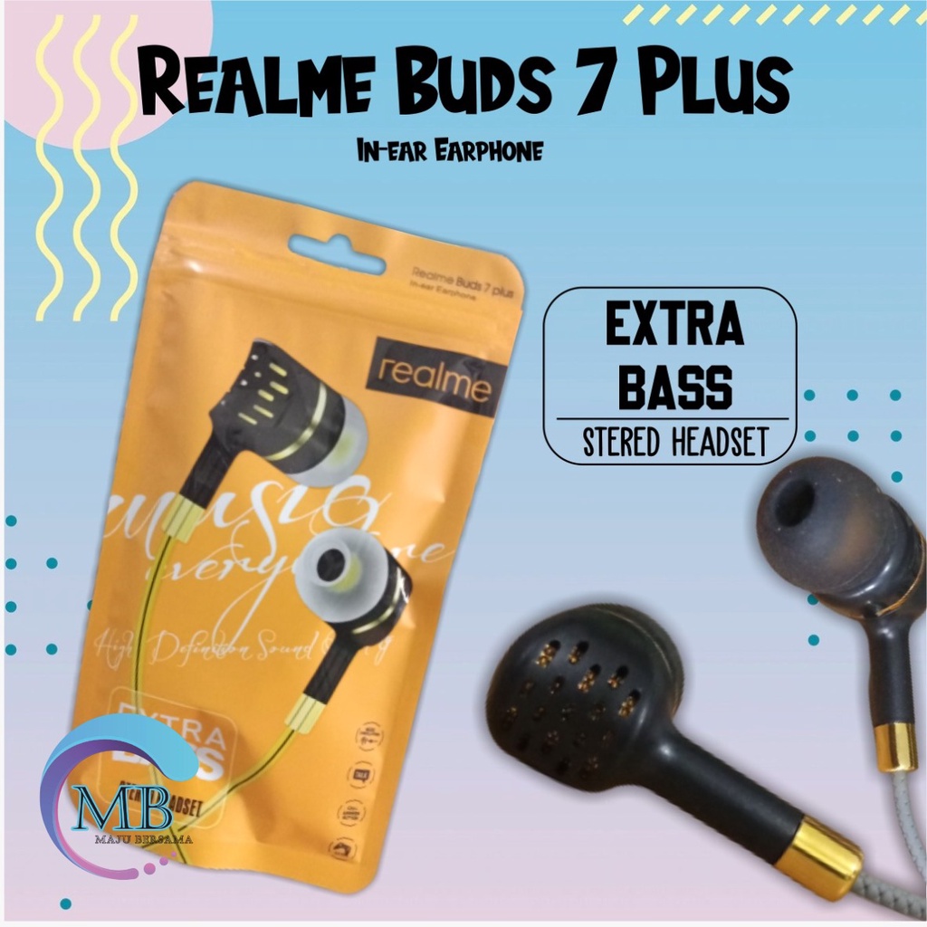 BM085 HEADSET HANDSFREE EARPHONE Hf REALME BUDS 7 PLUS EXTRA BASS realme MB2152