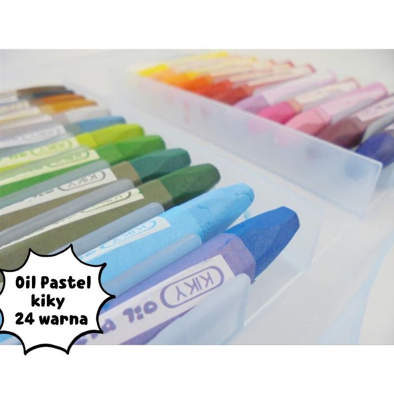 crayon 24 warna kiky krayon oil pastel kiky oil pastelz 24 colours