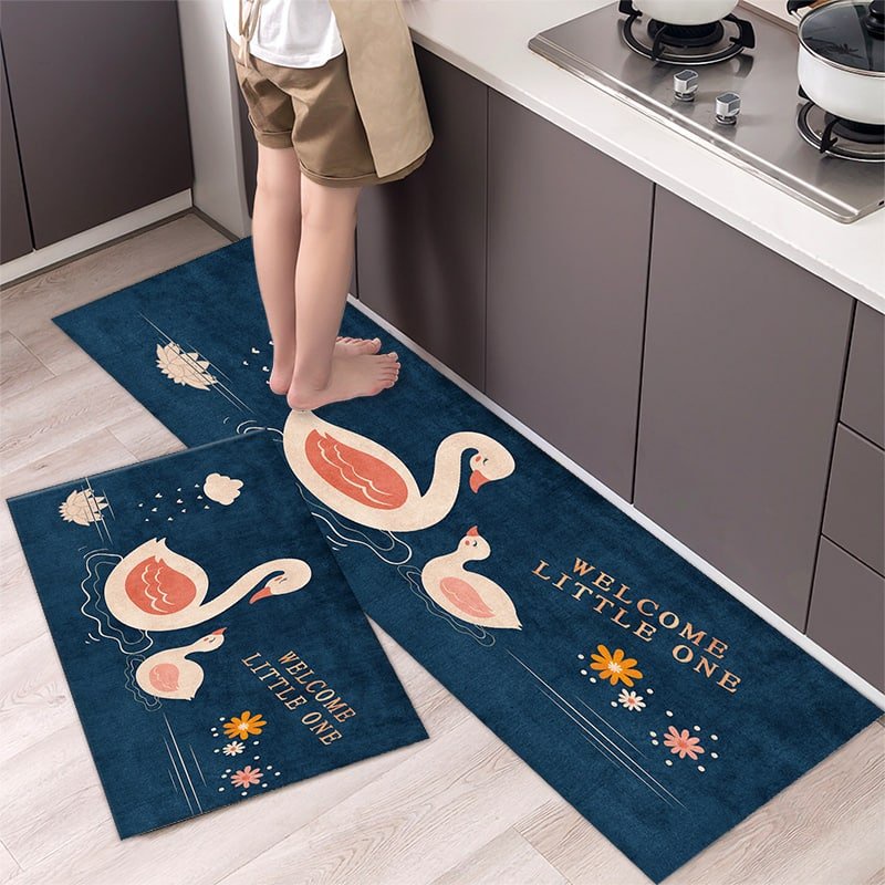 Keset Dapur 2 in 1 Door Mat Trendy Keset Kaki Dapur Pintu Kamar Motif Lucu Import UNQ207
