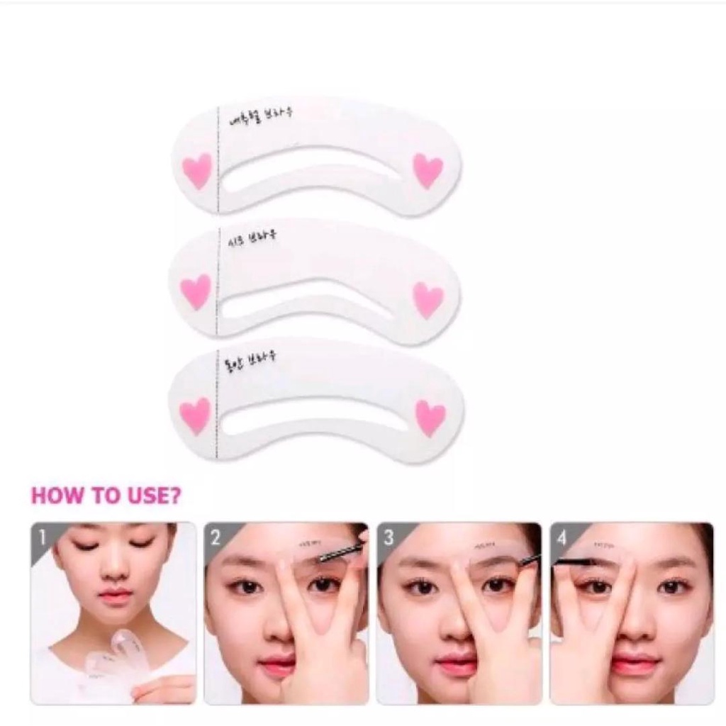 Cetakan Alis Mini Set - Alat Bantu Cetak Alis Natural - Mini Brow Class Cetakan Alis isi 3 Pcs - 1 p