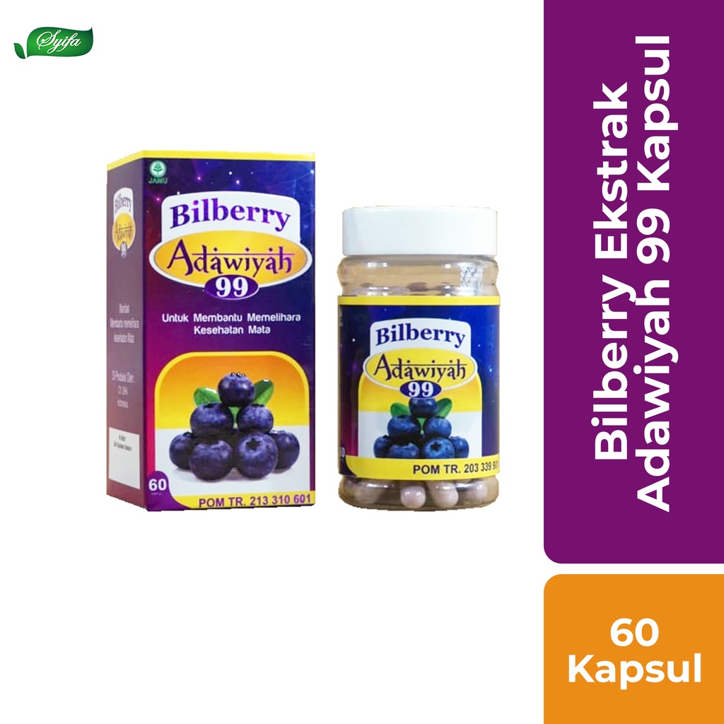 Jual KAPSUL BILBERRY ADAWIYAH 99 MEMBANTU MENYEHATKAN MATA ISI 60