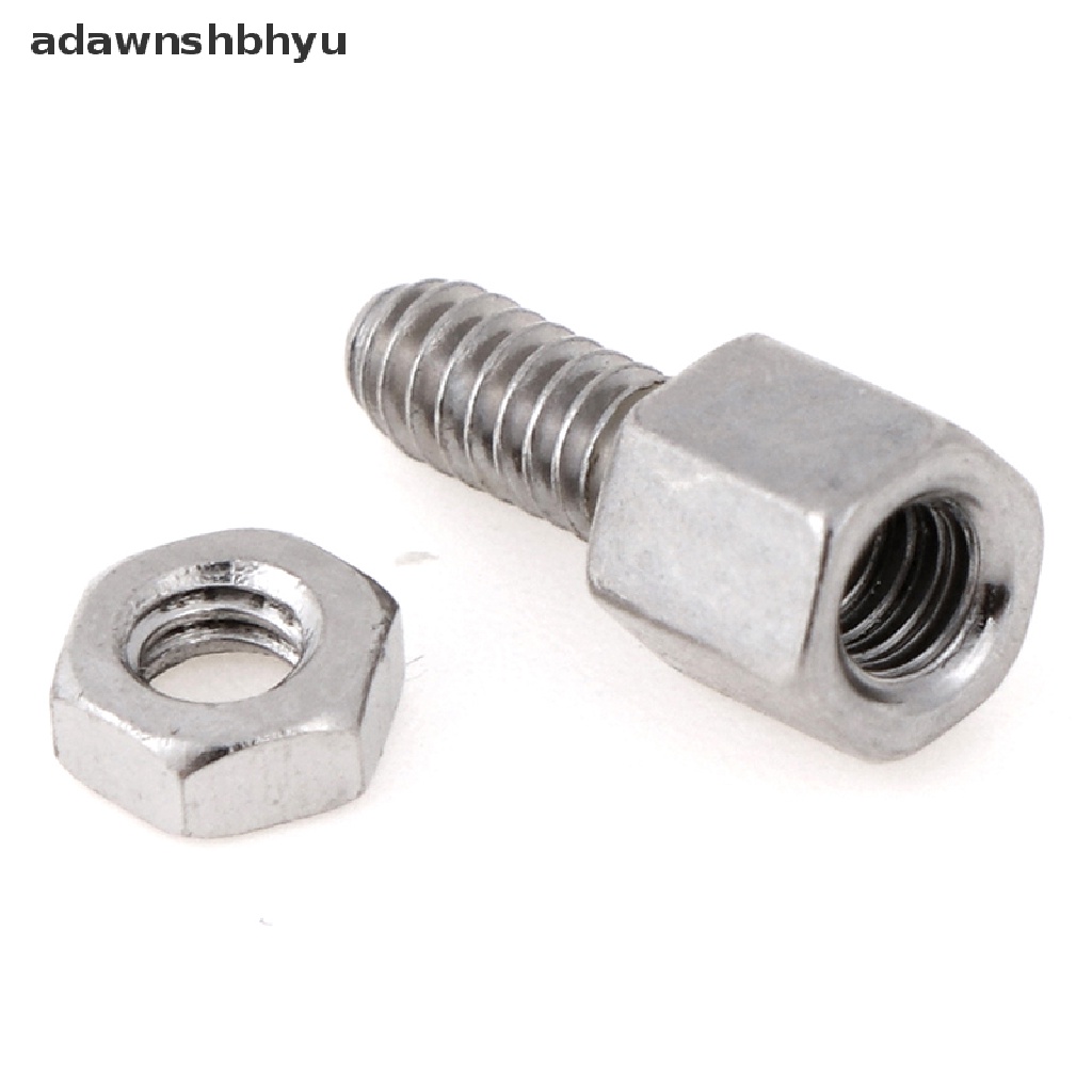 Adawnshbhyu 10set 5+7mm Kop Plat Bracket Stud Baut &amp; Mur Mur Sekrup D-Sub VGA serial