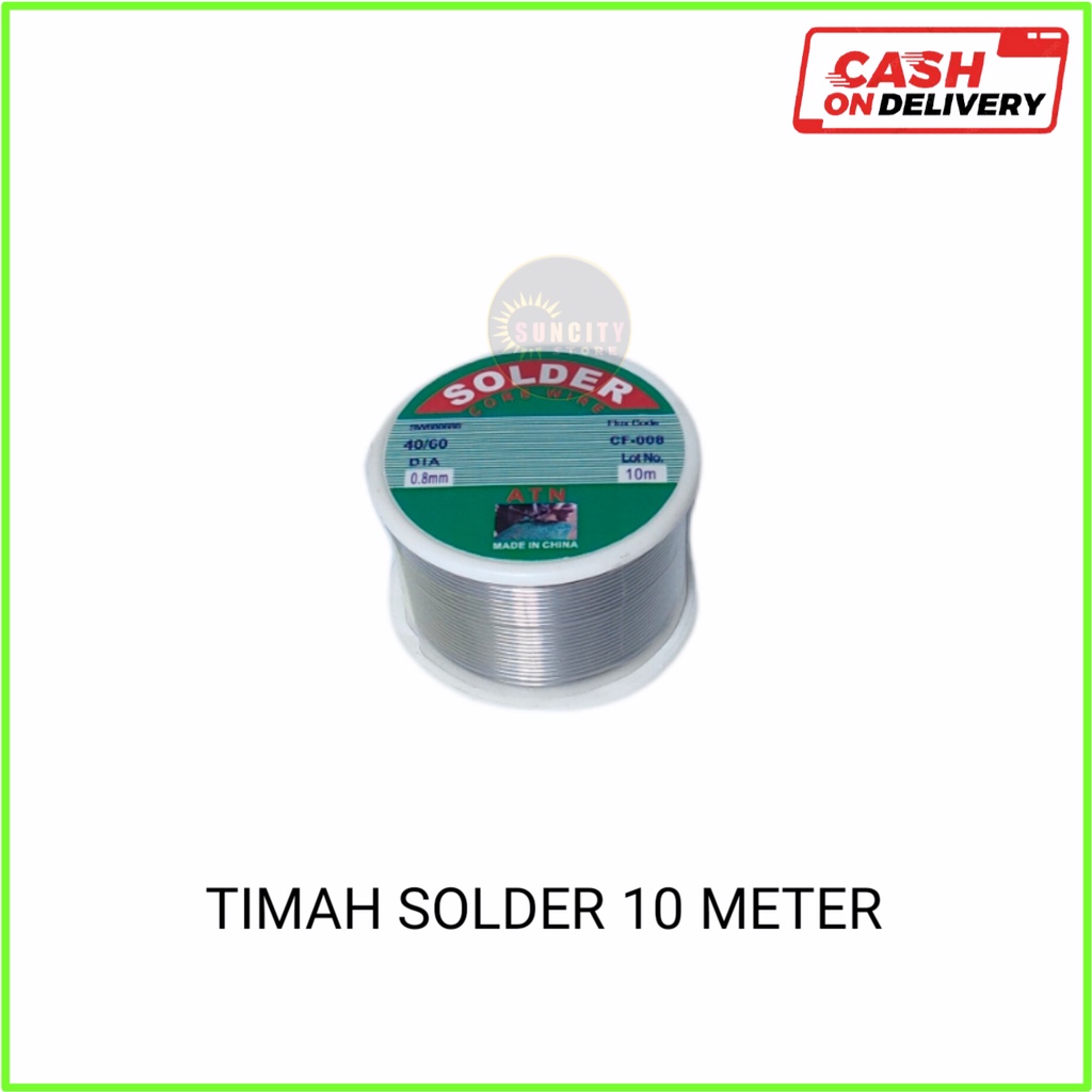 Timah Solder 10 Meter - Diameter 0.8 mm 40/60 Alloy