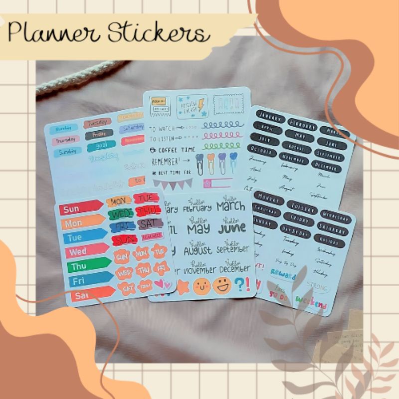 

Planner Stickers | stiker planner | stiker jadwal | stiker jurnal | weekly planner | daily planner sticker