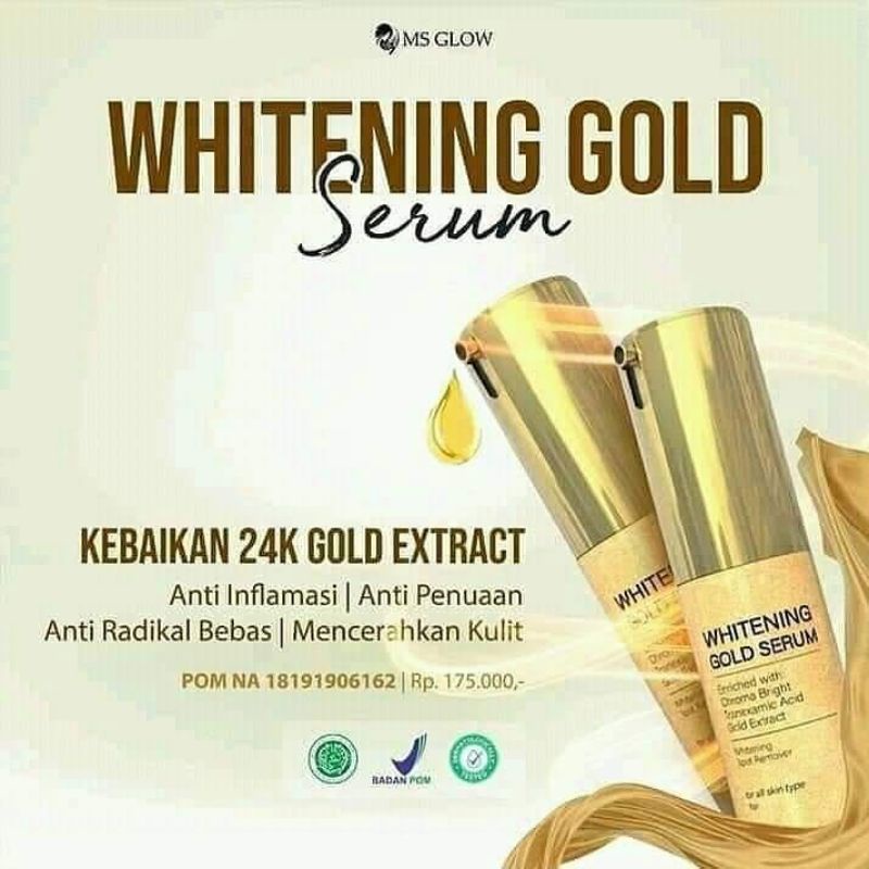 Serum gold whitening ms glow.ms glow Serum whitening