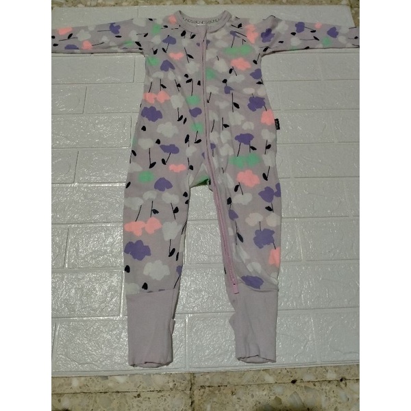 Preloved Sleepsuit Bonds Baby Soft Purple Floral Preloved Bonds Wondersuit Baby Preloved Bonds Baby 