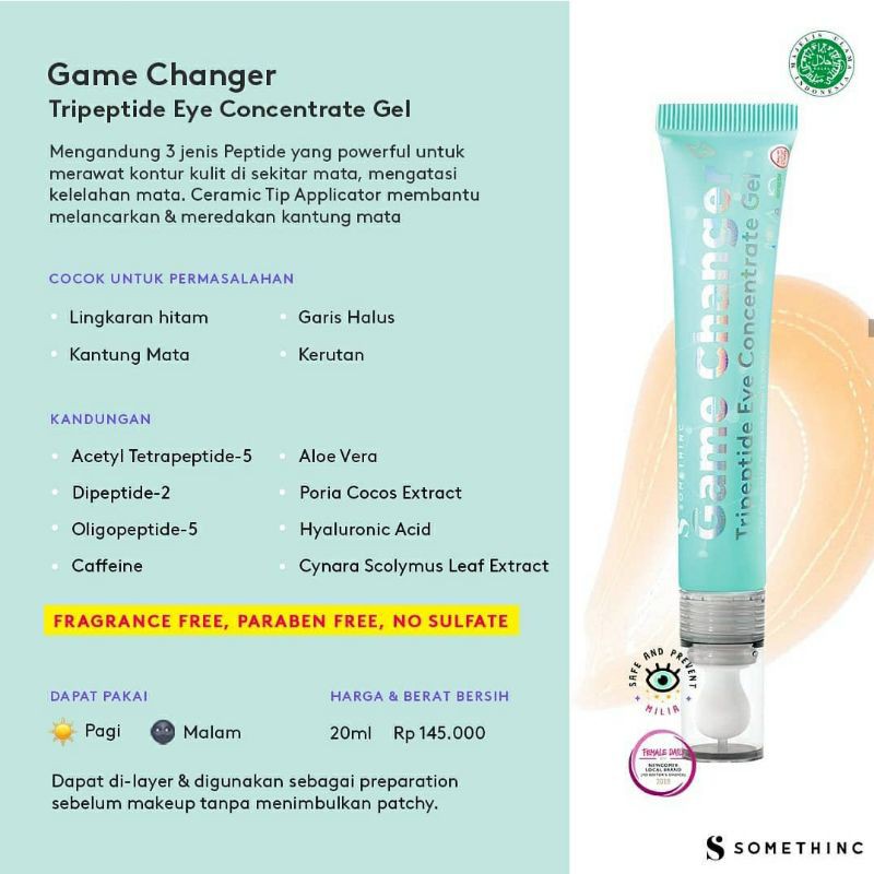 SOMETHINC Game Changer Tripeptide Eye Concentrate Gel