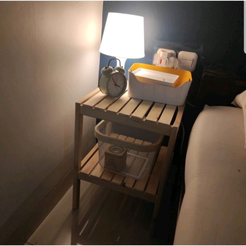 Rak Kayu / Rak Serbaguna / Rak Dapur / Rak Sepatu / Meja Sudut 2 Tingkat (40cm)