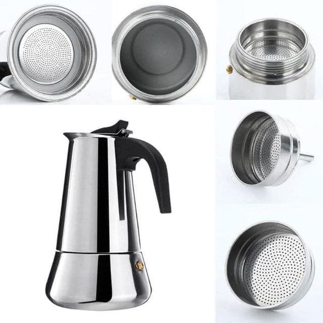 PERCOLATOR ESPRESSO COFFEE MAKER / TEKO KOPI MOKA POT STAINLESS EXPRESSO COFFEE MAKER UNTUK 6 CUP