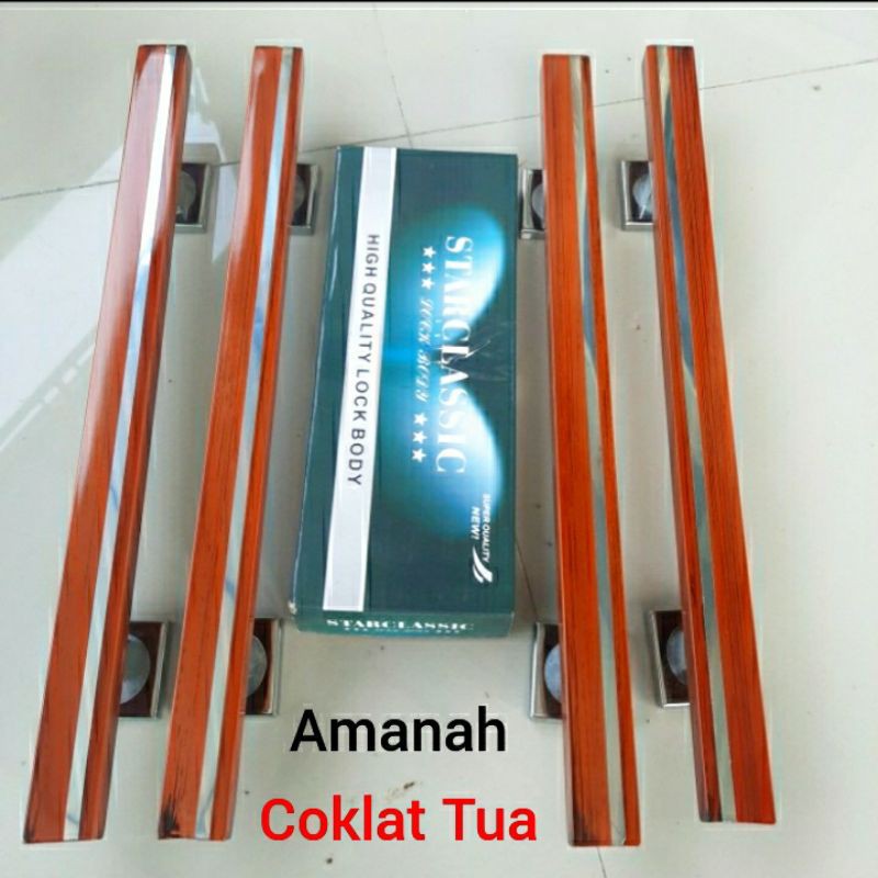 Handel pintu rumah 45cm, 33cm 1 set kunci pintu murah stenles - Tarikan pintu stenlis