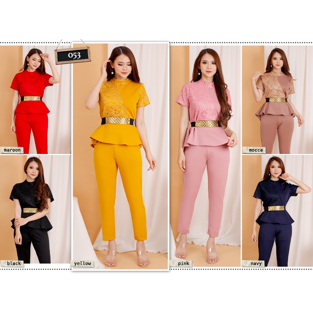 #fashion wanita #053 , STELAN SCUBA IMPORT PREMIUM KOMBINASI BRUKAT GLITER FREE BELT