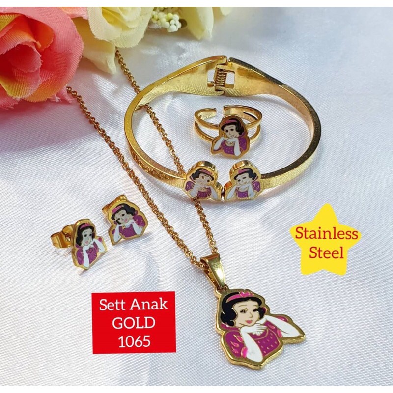 ORI SET TITANIUM ASLI ANAK ANAK MOTIF RANDOM_SL444