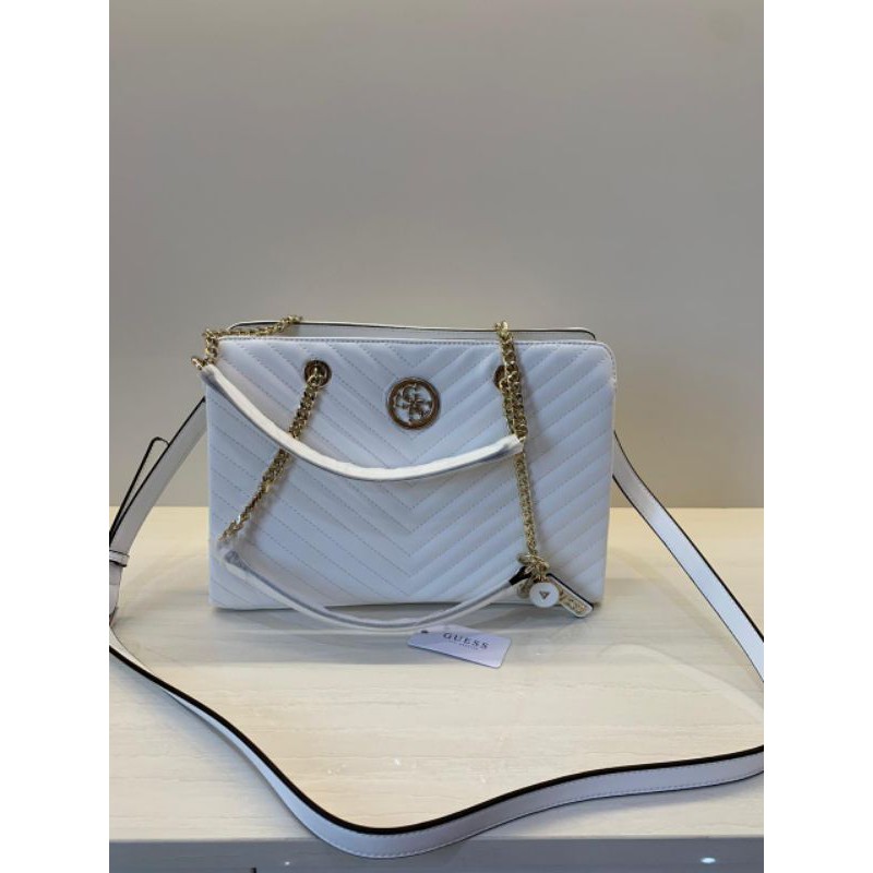 Guess blakely putih satchel