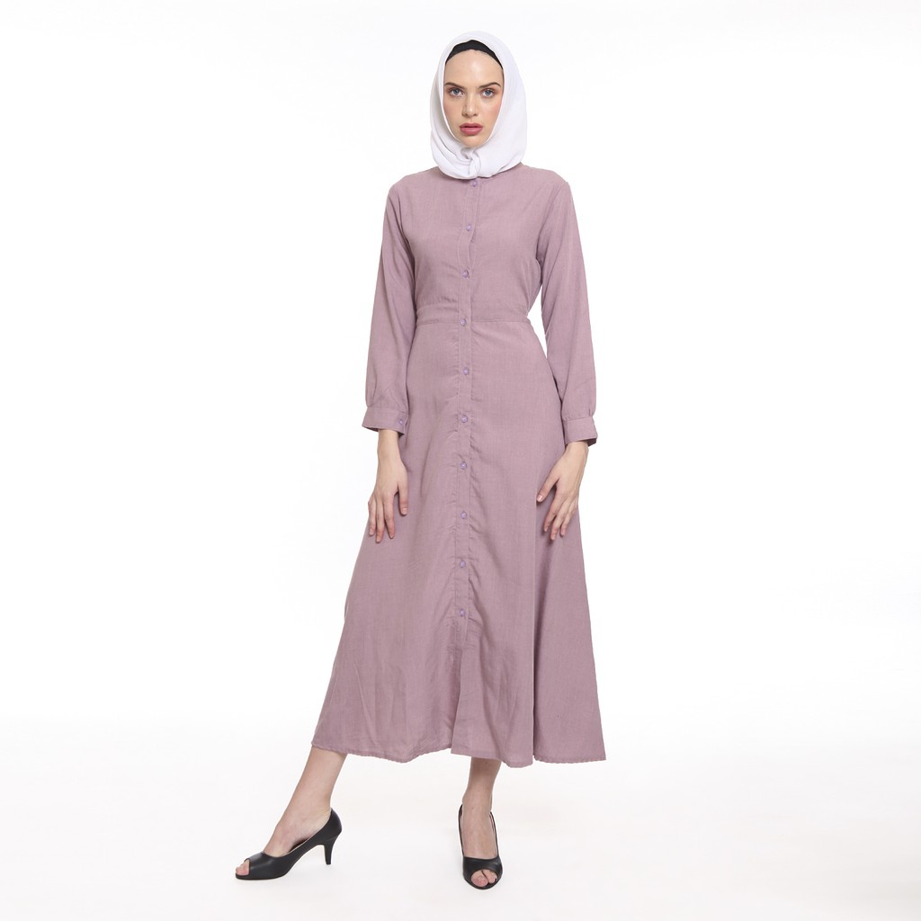 Tunik Panjang Lengan Panjang Wanita Muslimah Kancing Full - XSHOP Catriona