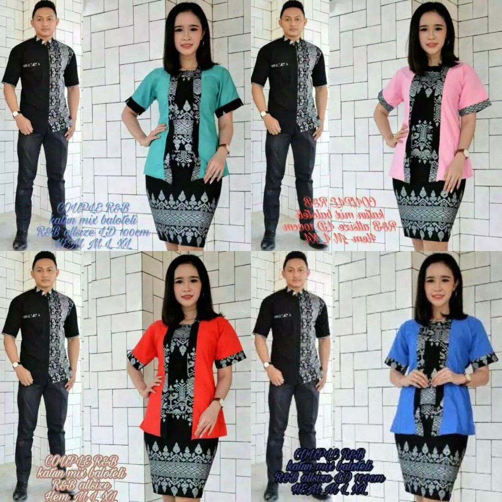 BATIK COUPLE ROK SPAN PENDEK ANJANI SILVER HEM