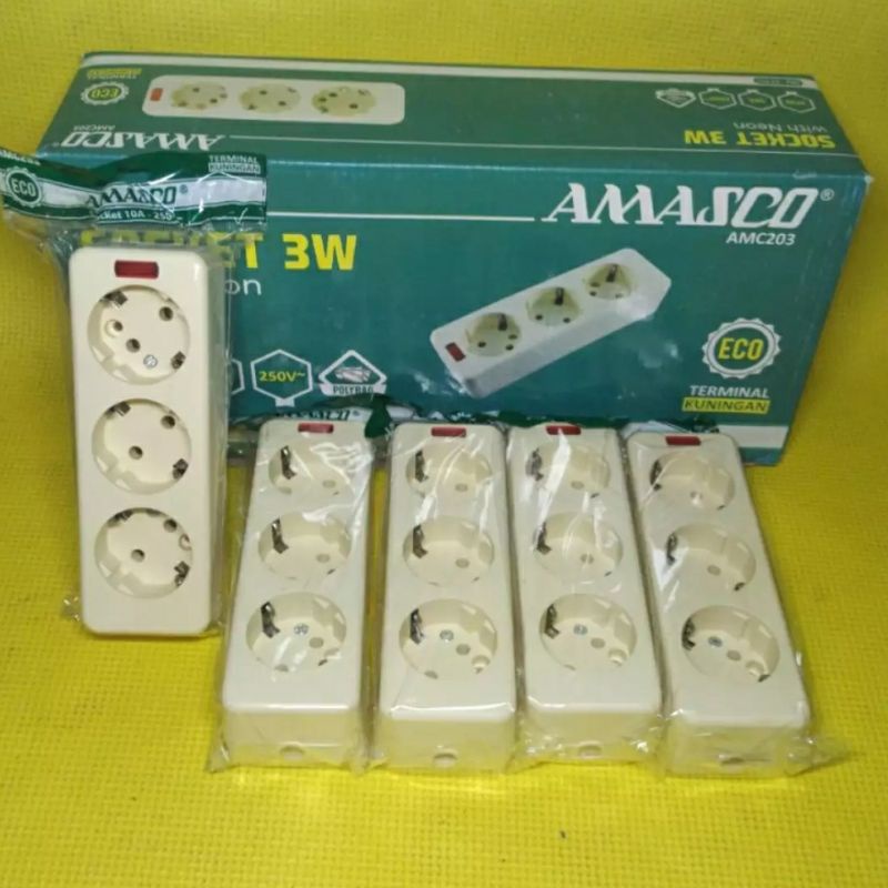 TERMINAL KABEL / STOP KONTAK AMASCO /2LB /3LB/4LB / SUDAH SNI ALSI KUNINGAN