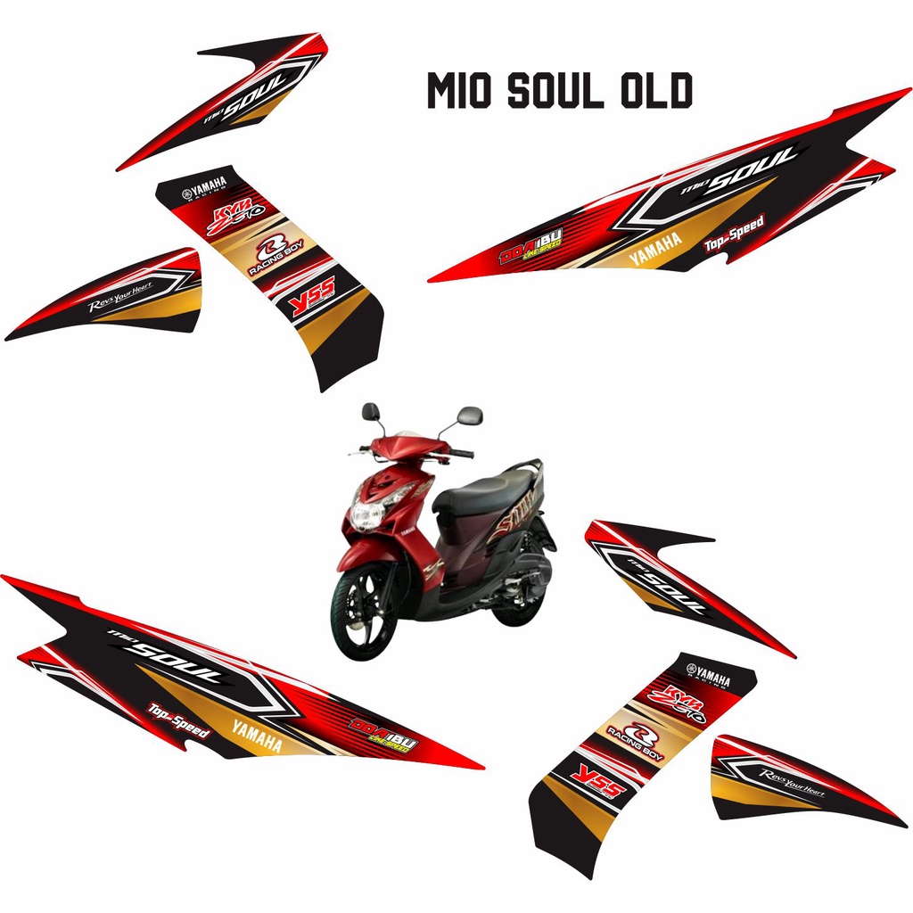 Jual STICKER DECAL LOKS ART MOTIF COD - STRIPING STICKER YAMAHA MIO