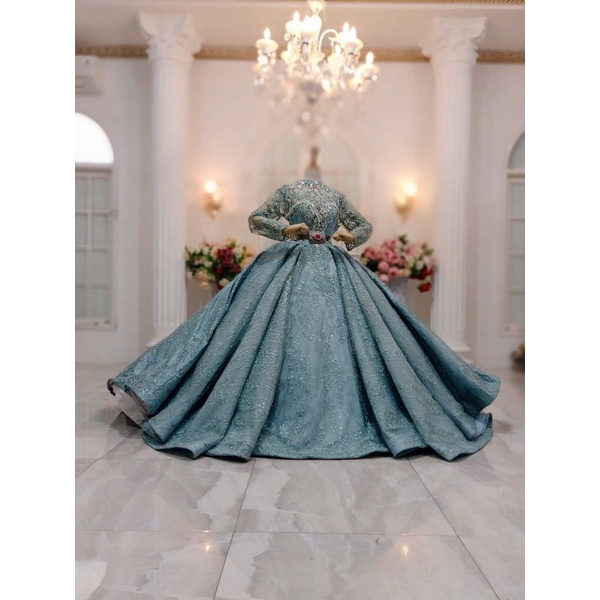 GAUN WEDDING CANTIK BEREKOR /BAJU PENGANTIN MODERN/GAUN WEDDING PREMIUM/GAUN GOTIK