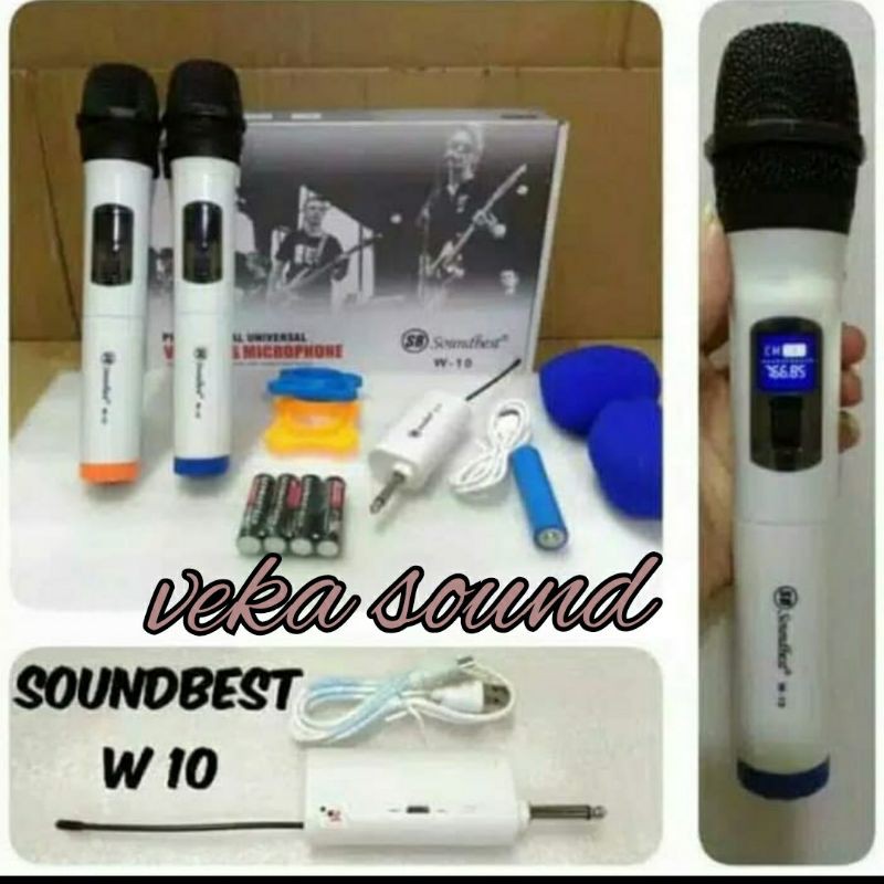 MIC WIRELESS SOUNDBEST W10 MICROPHONE  SOUNDBEST W10 ORIGINAL