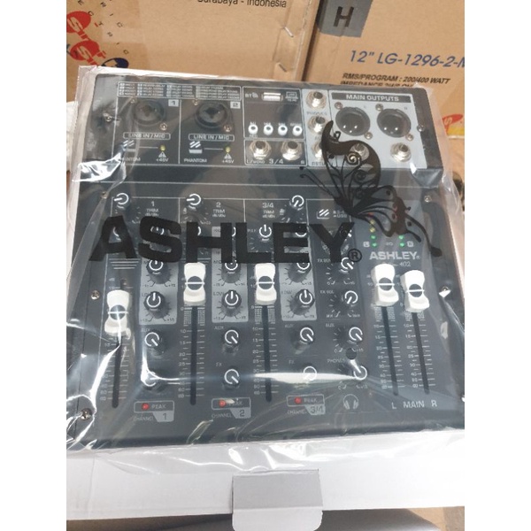 Mixer Ashley Option402 Option 402 Audio 4CH USB Bluetooth Soundcard