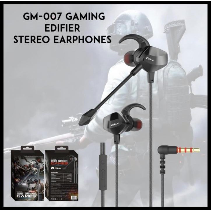 HANDSFREE HEADSET HF EARPHONE GAMING GM-007 GM 007 EDIFIER STEREO MURAH LARISS