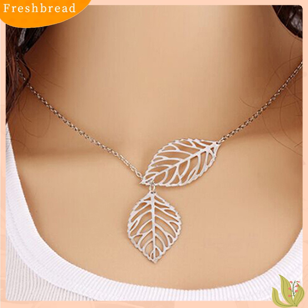 [TERLARIS]Necklace Exquisite Wear-resistant Women Multi-layer Leaf Heart Pendant Chain for Party