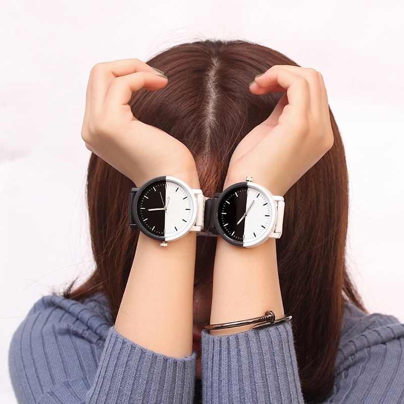 Jam Tangan Couple A0002 Korean Fashion Simple Couple Watch