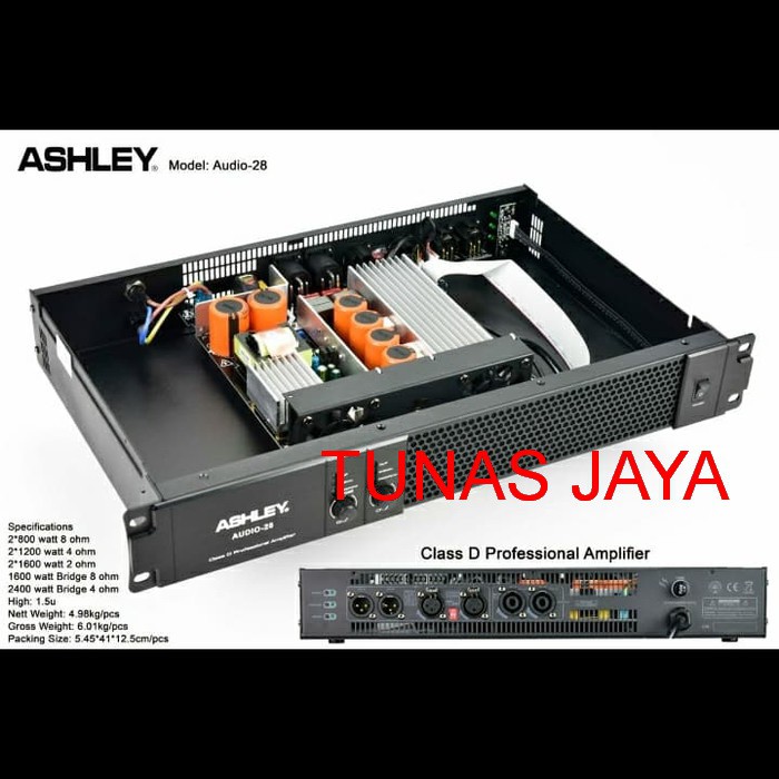 power ashley audio 28 original amplifier 2 ch ashley audio28