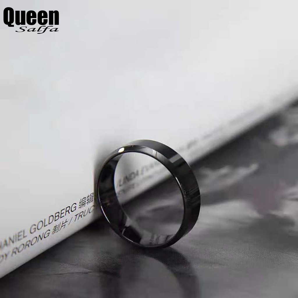 Cincin Polos Hitam Titanium Asli Pria dan Wanita / Cincin Terbaru Pria dan Wanita / Cincin Polos Titanium High Quality Terbaru