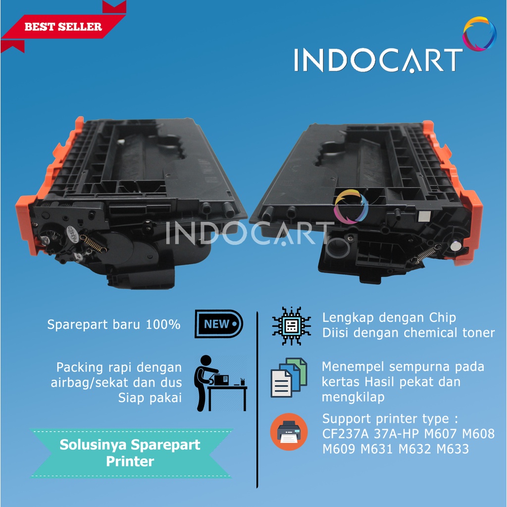 Toner Cartridge Compatible CF237A 37A-Printer LaserJet HP M608 M631