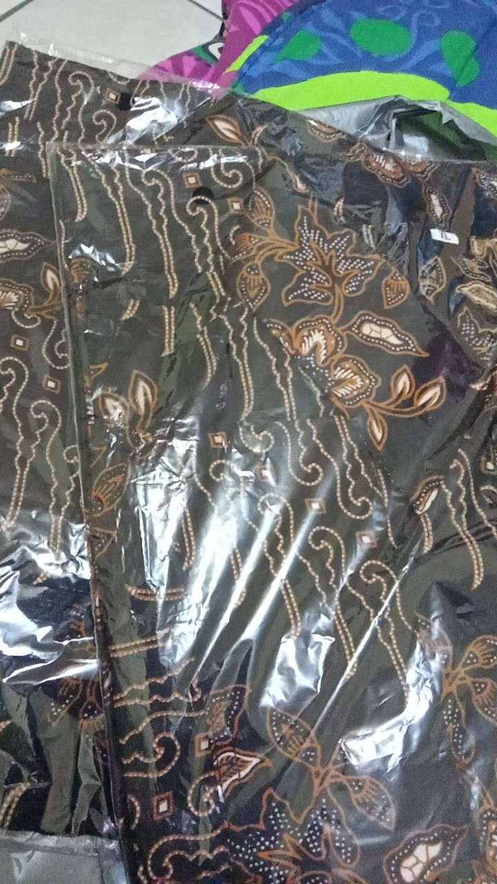 Kemeja Batik Pria Lengan Panjang Size M L Xl Xxl Bswart Batik Hrb026 Kenongo Hem Panjang Padi