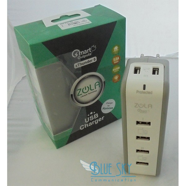 KEPALA CHARGER ZOLA 6T USB 6 PORT TRAVEL ADAPTOR HEAD CHARGER