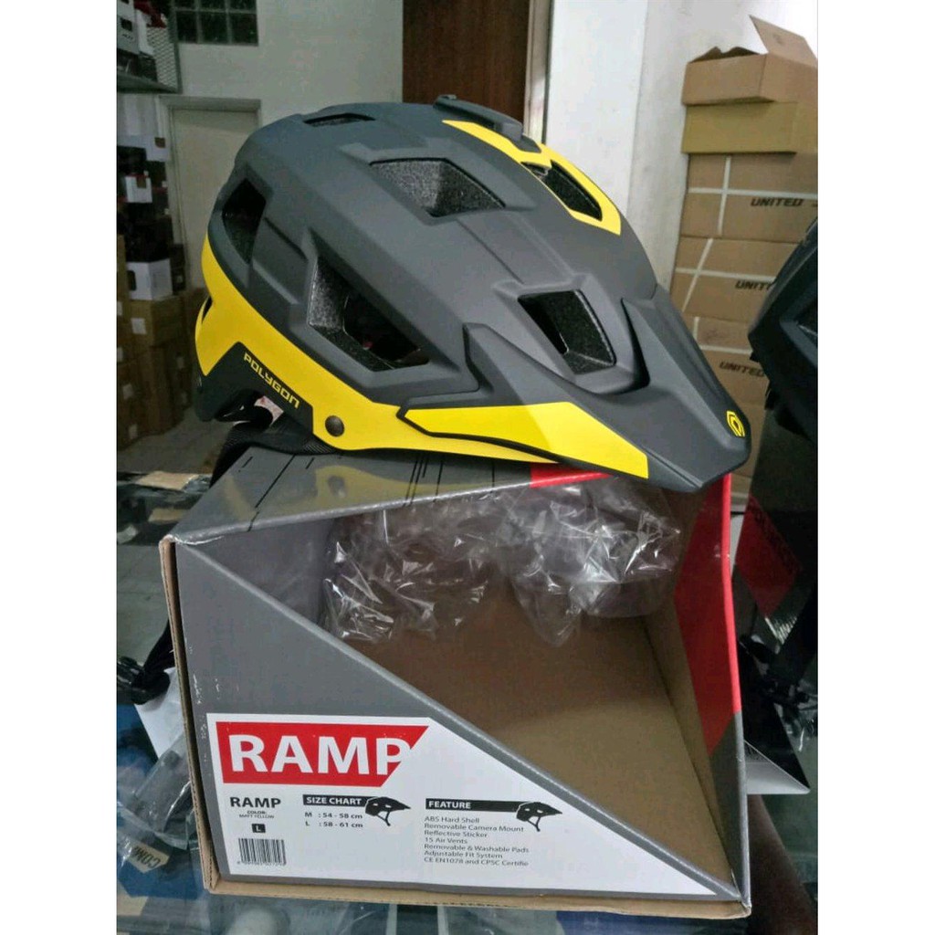 FADA -  HELM POLYGON RAMP HITAM KUNING
