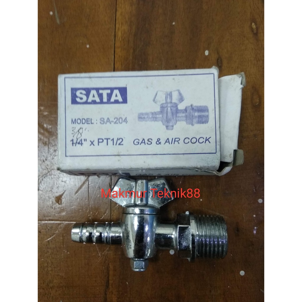 kran gas / air cock gas merk sata
